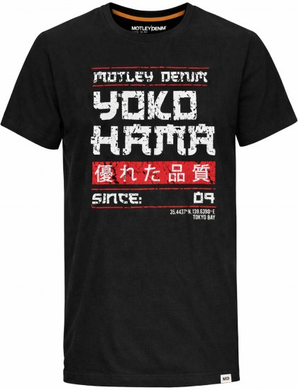 Motley Denim Swindon T-shirt Black - Trička - Trička nadměrné velikosti - 2XL-14XL