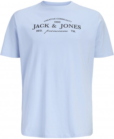 Jack & Jones Kevin Tričko Modré - Trička - Trička nadměrné velikosti - 2XL-14XL