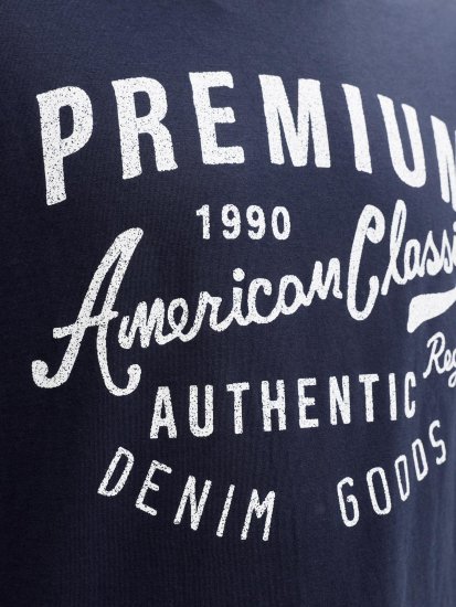 Jack & Jones Alex Tričko Tmavě Modré - Trička - Trička nadměrné velikosti - 2XL-14XL