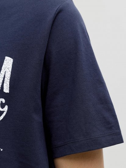 Jack & Jones Alex Tričko Tmavě Modré - Trička - Trička nadměrné velikosti - 2XL-14XL