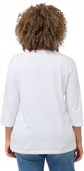 Ulla Popken City Name Graphic Tee Snow White - Potištěná trička pro ženy - 