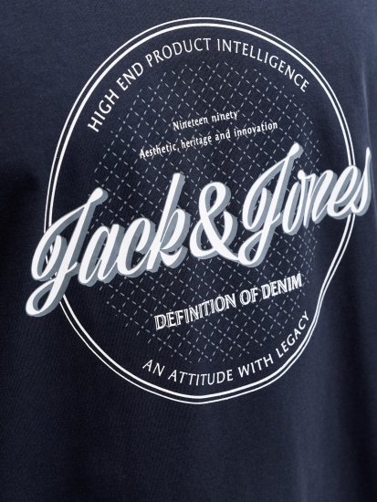 Jack & Jones Dover Denim O-Neck T-Shirt Blue - Trička - Trička nadměrné velikosti - 2XL-14XL