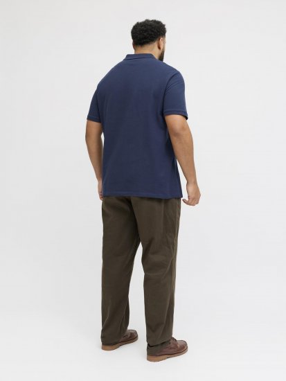 Jack & Jones College Logo Short Sleeve Polo Shirt Blue - Polokošile - Polokošile 2XL-8XL - Trička s límečkem 2XL-8XL