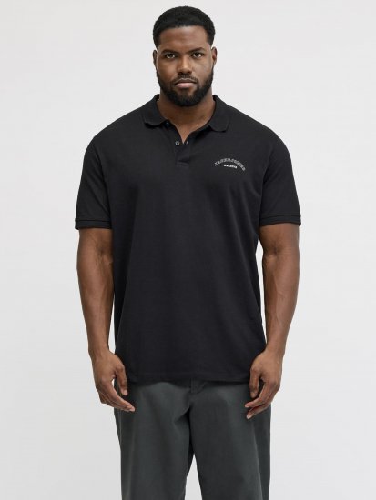 Jack & Jones College Logo Polo Short Sleeve Black - Polokošile - Polokošile 2XL-8XL - Trička s límečkem 2XL-8XL