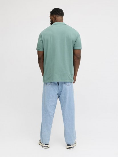 Jack & Jones College Logo Short Sleeve Polo Turquoise - Polokošile - Polokošile 2XL-8XL - Trička s límečkem 2XL-8XL