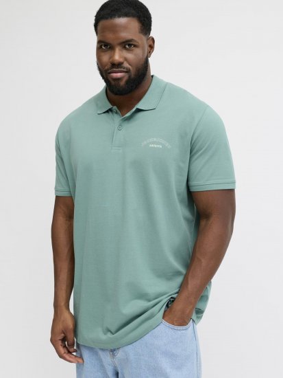 Jack & Jones College Logo Short Sleeve Polo Turquoise - Polokošile - Polokošile 2XL-8XL - Trička s límečkem 2XL-8XL