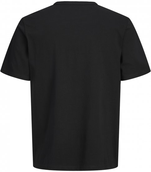 Jack & Jones College Logo Crew Neck T-Shirt Black - Trička - Trička nadměrné velikosti - 2XL-14XL