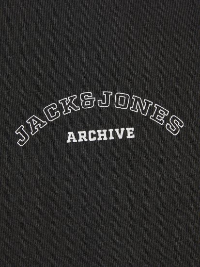 Jack & Jones College Logo Crew Neck T-Shirt Black - Trička - Trička nadměrné velikosti - 2XL-14XL
