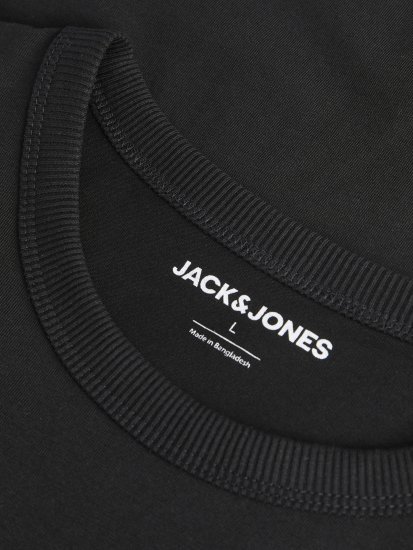 Jack & Jones College Logo Crew Neck T-Shirt Black - Trička - Trička nadměrné velikosti - 2XL-14XL
