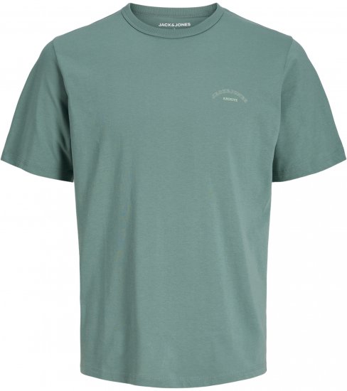 Jack & Jones College Logo Crew Neck T-Shirt Turquoise - Trička - Trička nadměrné velikosti - 2XL-14XL