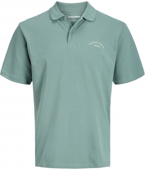 Jack & Jones College Logo Short Sleeve Polo Turquoise - Polokošile - Polokošile 2XL-8XL - Trička s límečkem 2XL-8XL