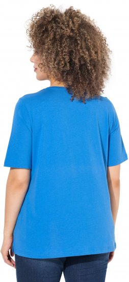 Ulla Popken Shell Picker Club Short Sleeve Graphic Tee Teal Blue - DÁMSKÉ OBLEČENÍ 40-66 - 