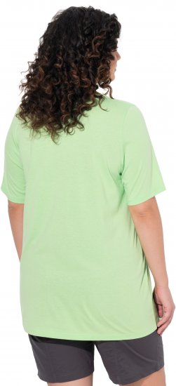 Ulla Popken Essential Front Pleat Tee Light Green - Trička - 