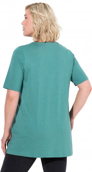 Ulla Popken Essential Front Pleat Tee Green - Trička - 