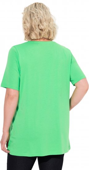 Ulla Popken Essential Front Pleat Tee Mint Green - Trička - 