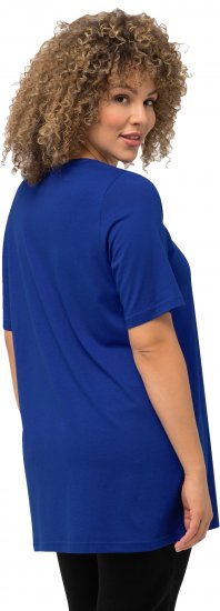 Ulla Popken Essential Front Pleat Tee Cobalt Blue - Trička - 