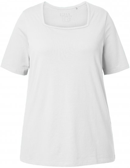 Ulla Popken Essential Square Neck Stretch Tee Snow White - Trička - 