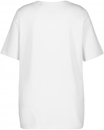 Ulla Popken Essential Square Neck Stretch Tee Snow White - Trička - 