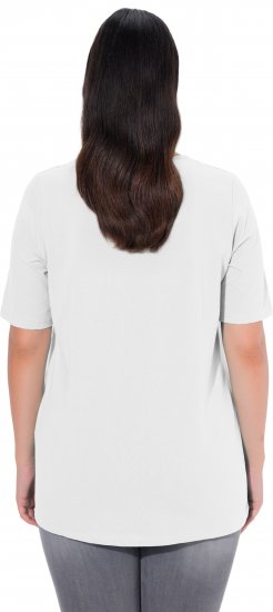 Ulla Popken Essential Square Neck Stretch Tee Snow White - Trička - 