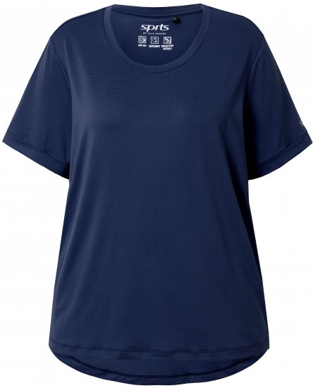 Ulla Popken UPF 50 Quick Drying Tee Navy - Trička - 