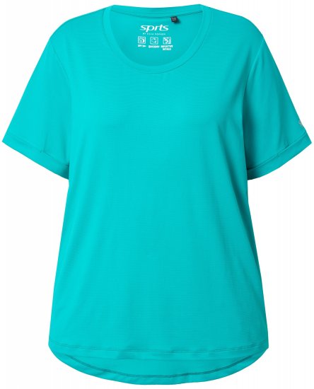Ulla Popken UPF 50 Quick Drying Tee Turquoise - Trička - 