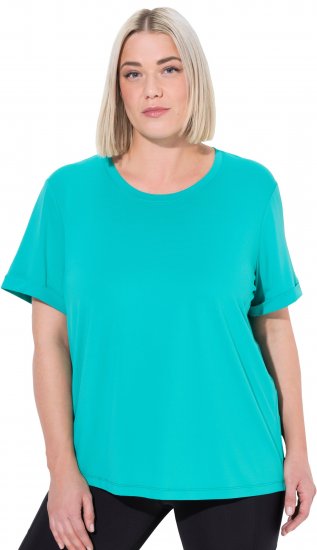 Ulla Popken UPF 50 Quick Drying Tee Turquoise - Trička - 
