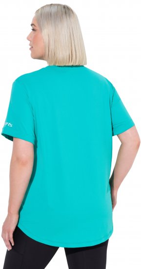 Ulla Popken UPF 50 Quick Drying Tee Turquoise - Trička - 