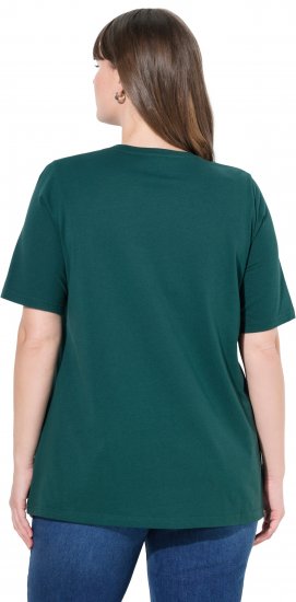 Ulla Popken Eco Cotton Basic T-Shirt 2-Pack Green/White - Trička - 