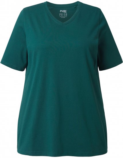 Ulla Popken Eco Cotton Basic T-Shirt 2-Pack Green/White - Trička - 