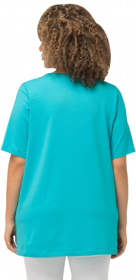 Ulla Popken Essential Round Neck Stretch Tee Black - Trička - 