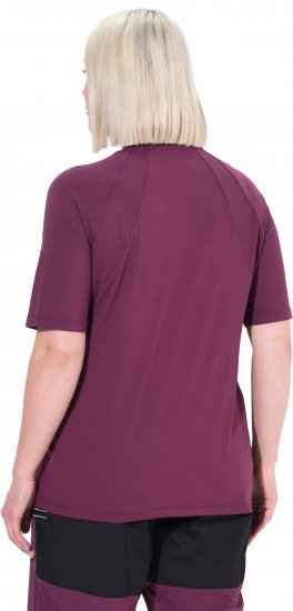 Ulla Popken Quick-Drying Short Sleeve T-Shirt Dark Cherry - Trička - 
