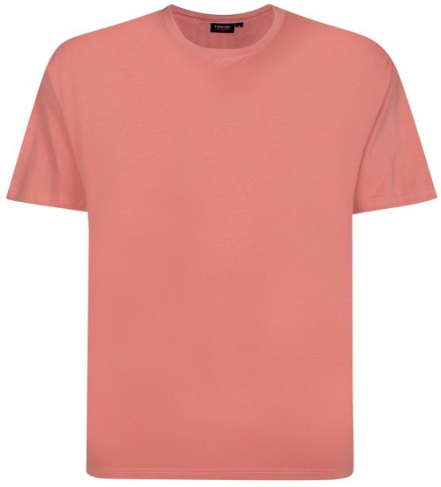 Espionage T015 Plain T-Shirt Coral - Trička - Trička nadměrné velikosti - 2XL-14XL