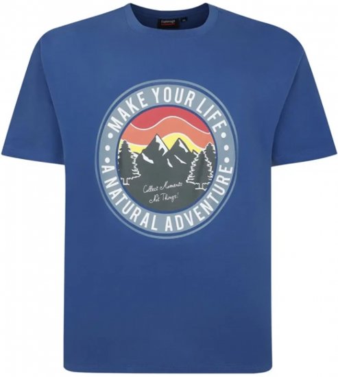 Espionage T421 Natural Adventure Printed T-Shirt Blue - Trička s potiskem - Trička s potiskem - 2XL-8XL
