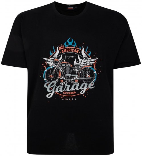 Espionage T426 Garage Printed T-Shirt Black - Trička s potiskem - Trička s potiskem - 2XL-8XL