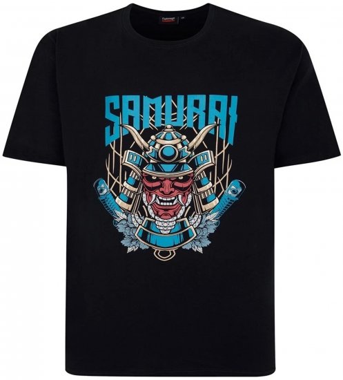 Espionage T429 Samurai Printed T-Shirt Navy - Trička s potiskem - Trička s potiskem - 2XL-8XL