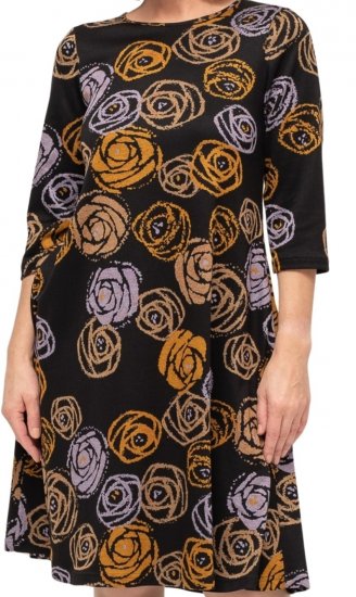 Scandinavian Caramel Flower Petals Dress Lavender and Orange - DÁMSKÉ OBLEČENÍ 40-66 - 