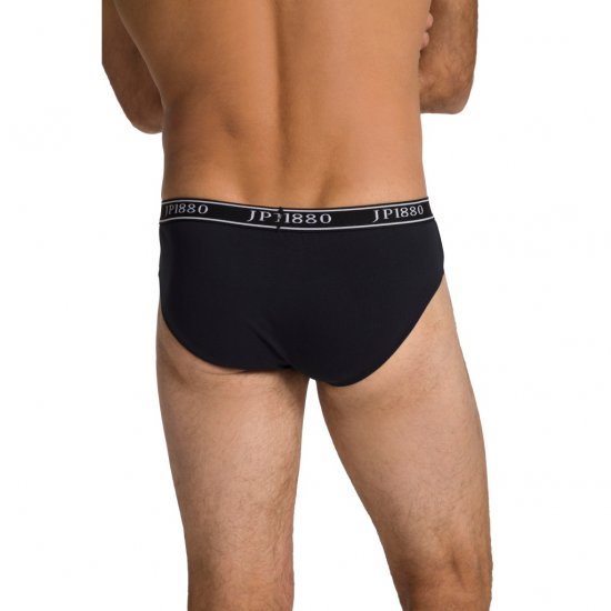 JP1880 Briefs Stretch Cotton 2-Pack Black - Spodní prádlo - Spodní Prádlo Nadměrné Velikosti 2XL-8XL
