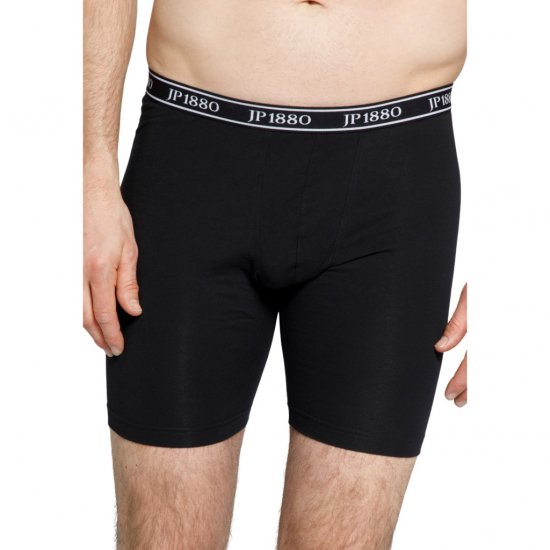 JP1880 Boxers Flexnamic OEKO-TEX Long Black - Spodní prádlo - Spodní Prádlo Nadměrné Velikosti 2XL-8XL