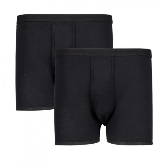Adamo Royal Ribbed Boxershorts 2-Pack Black - Spodní prádlo - Spodní Prádlo Nadměrné Velikosti 2XL-8XL