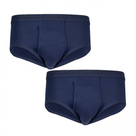Adamo Royal Ribbed Briefs 2-Pack Navy - Spodní prádlo - Spodní Prádlo Nadměrné Velikosti 2XL-8XL