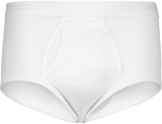 Adamo Prestige Briefs Double Ribbed White - Spodní prádlo - Spodní Prádlo Nadměrné Velikosti 2XL-8XL