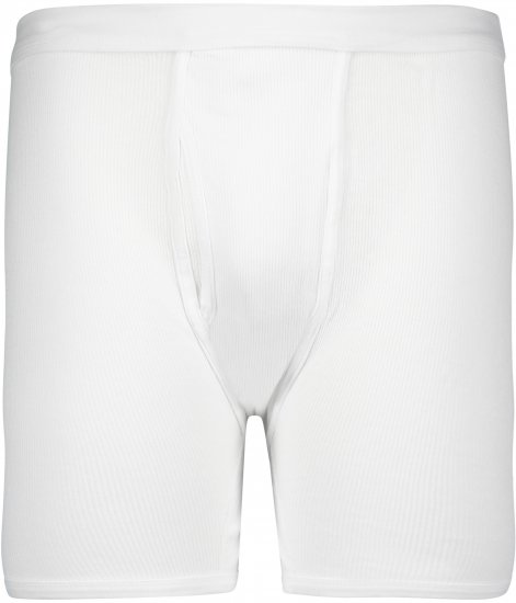 Adamo Prestige Boxershorts Double Ribbed White - Spodní prádlo - Spodní Prádlo Nadměrné Velikosti 2XL-8XL