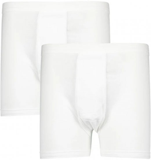 Adamo Royal Fine Ribbed Boxershorts 2-Pack White - Spodní prádlo - Spodní Prádlo Nadměrné Velikosti 2XL-8XL