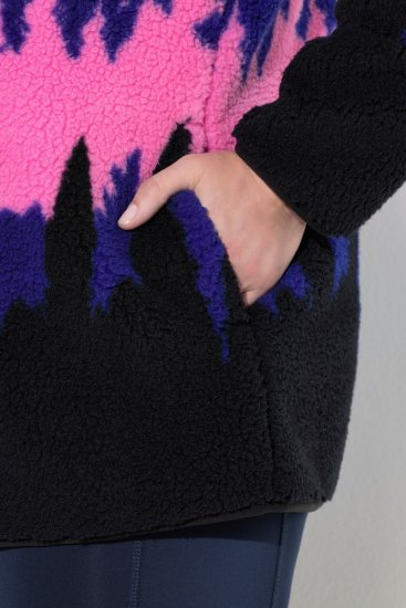 Ulla Popken Alpine Landscape Fleece Jacket Cloud Blue - Mikiny & mikiny s kapucí - Pohodlné mikiny, hoodie a pleteniny