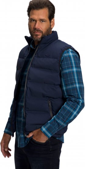 JP1880 Quilted Gilet Stand-up Collar Navy - Bundy - Bundy Nadměrné Velikosti - 2XL-8XL