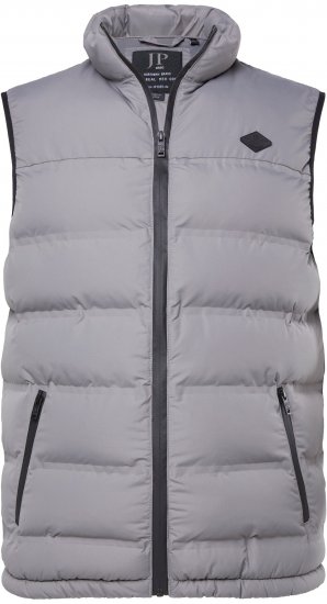 JP1880 Quilted Vest Outdoor Stand-up Collar Grey - Bundy - Bundy Nadměrné Velikosti - 2XL-8XL