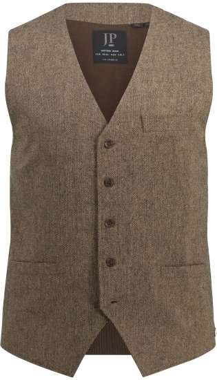 JP1880 Vest Tweed Wool Blend Traditional Light Brown - Slavnostní oblečení - Slavnostní oblečení – Oslavujte stylově a pohodlně