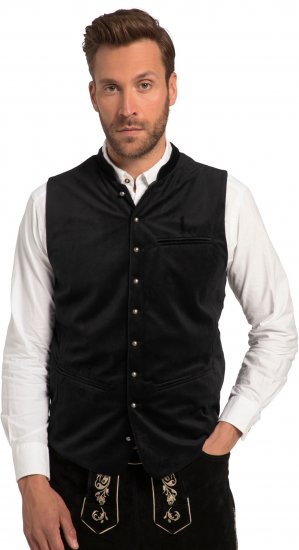 JP1880 Velvet Vest Traditional Black - Slavnostní oblečení - Slavnostní oblečení – Oslavujte stylově a pohodlně