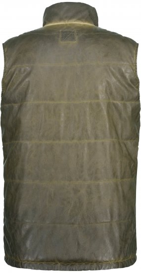 JP1880 Quilted Gilet Vintage Leather Green - Bundy - Bundy Nadměrné Velikosti - 2XL-8XL
