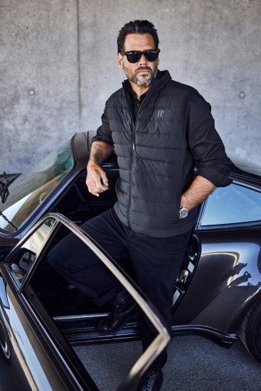 JP1880 Quilted Gilet Stand-Up Collar Black - Bundy - Bundy Nadměrné Velikosti - 2XL-8XL